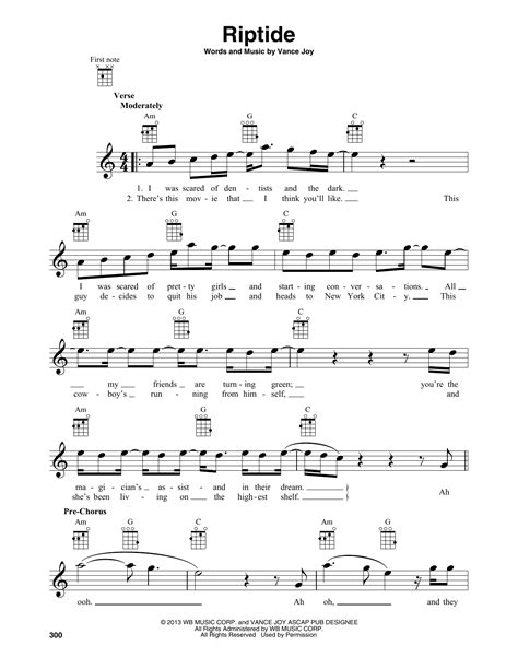 Ukulele Chords Riptide Vance Joy at Willard Madrigal blog