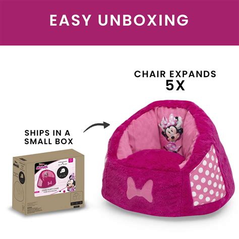 Minnie Mouse Cozee Fluffy Chair, Toddler Size (for | Delta Children