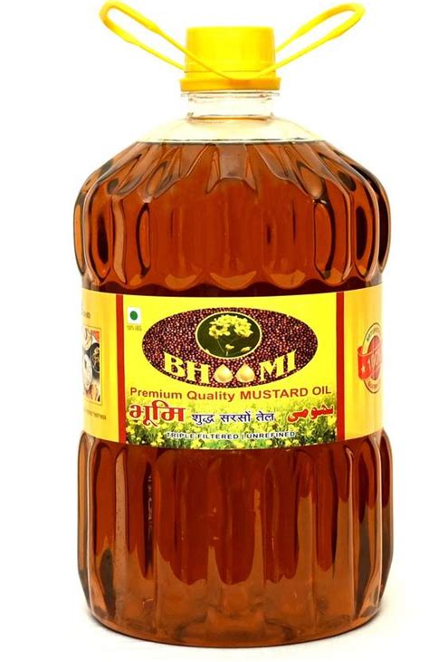 bhoomi natural products Natural Premium Mustard Oil 5lt. Mustard Oil ...