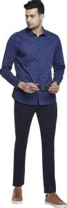 Byford by Pantaloons Men Printed Sports Dark Blue Shirt - Buy Byford by ...