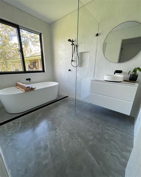 Concrete Floor Bathroom