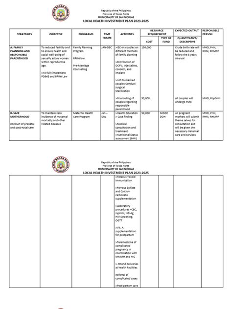 Local Development Investment Plan Sample 的图像结果