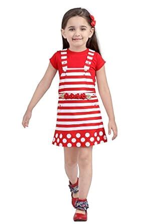 Buy My Baby Girls' Cotton Dangri Set (Red_70)(mybaby056_2810) at Amazon.in