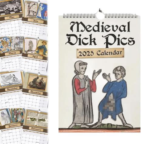 Medieval Dick Pics 2025 Calendar Strange Medieval Dick Wall Calendar ...