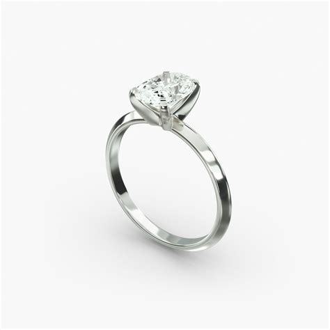 GIA 0.90 Carat F-VVS1 Oval Cut Diamond 2mm Knife Edge Solitaire ...