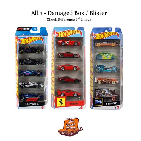 Hot Wheels 5 Pack (3x) – Formula 1 (F1) 2025 / Ferrari / X-Raycers (Da ...