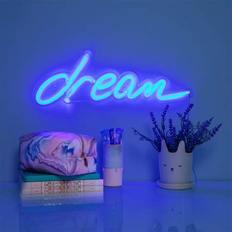 "Dream" LED Neon Wall Sign - West & Arrow