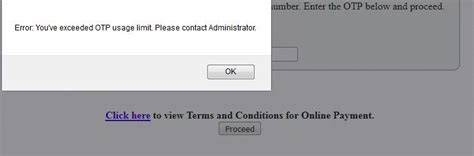 Bharat Gas — One time Password limit exceeded contact to administrator