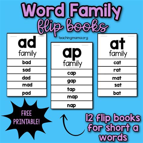 Word Families Free Printable