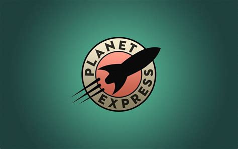 Futurama HD Wallpaper: Iconic Planet Express Logo Showcase