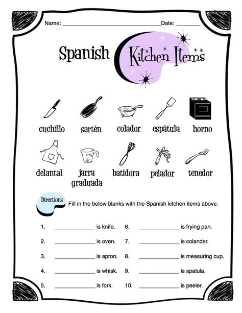 Items In A Kitchen In Spanish at Brooke Plume blog