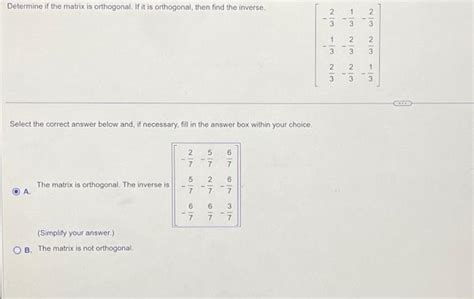 Image result for Orthogonal Matrix Problems