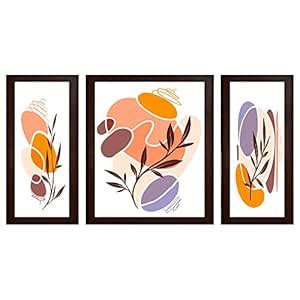 Wens Compliment with Flowers MDF Wall Art (30 cm x 34 cm x 1.5 cm, Set ...