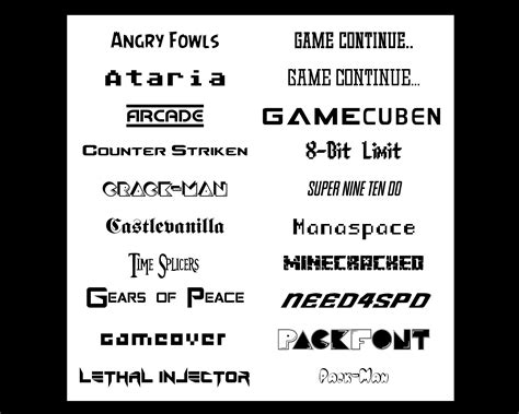 Gaming Font Pack 40 Different Fonts With 80 Variations - Etsy