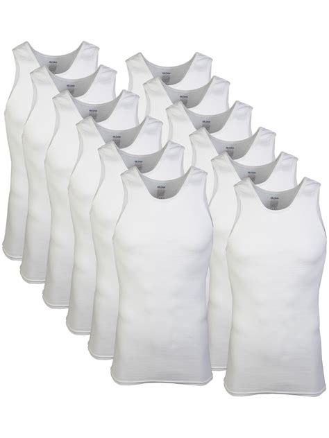 Gildan Premium Cotton Ribbed White A-Shirt, 12-Pack, India | Ubuy