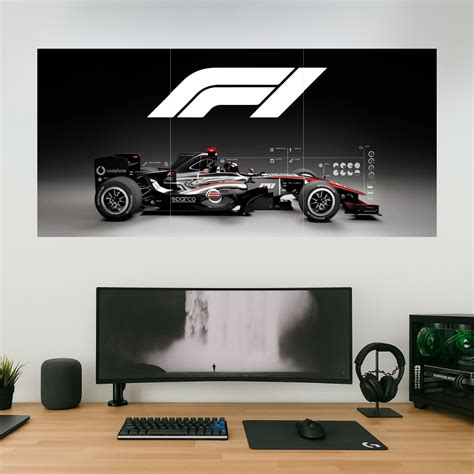 Formula 1 Car Poster | Set of 3 Split Design Poster – GenZCustom