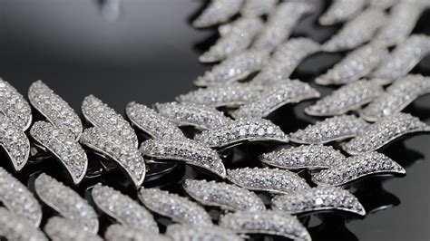 Yuyinggems Spiked Cuban Chain Ice Out Moissanite Diamond Necklace 13mm ...