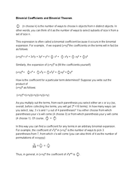 Finding Coefficient Using Binomial Theorem 的图像结果