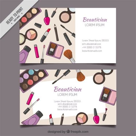 bridal makeup visiting card
