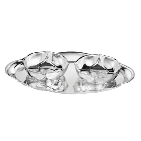 Oval Design Tray with 2 Cutwork Bowl – Momentz