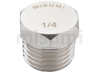 E-PACK-MBPZ2 | Screw-In Plugs Brass, Male Threaded, Hex Flat | MISUMI ...
