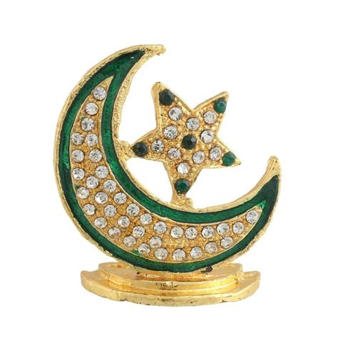 Relicon Islamic Religious Symbol Chand Tara Idol | Crescent Moon Star ...