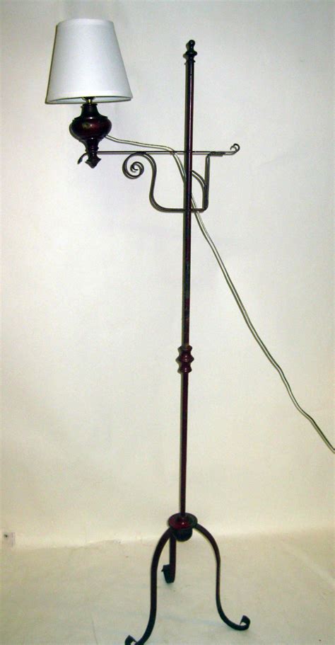 19th century Primitive Painted Early American Floor Lamp For Sale at ...