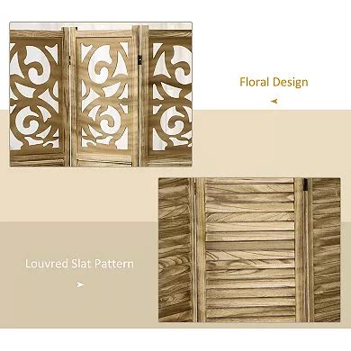 Homcom 3 Panel Room Divider 5.5 Ft Tall Portable Indoor Folding Privacy ...