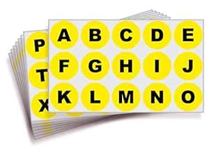 decalbazaar Vinyl Round Letters A to Z Alphabet Arial Black Font Glossy ...