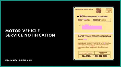 Motor Vehicle Service Notification | Scam or Legal Validity of Motor ...