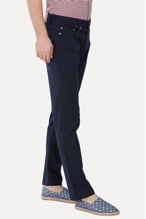 Buy Online Rugged Navy Stretchable Twill Lycra Pants for Men Online at ...