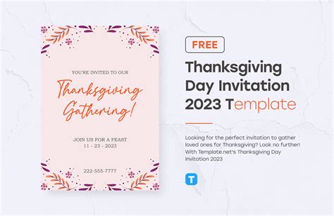 Thanksgiving Day Invitation 2023 - Download | Template.net
