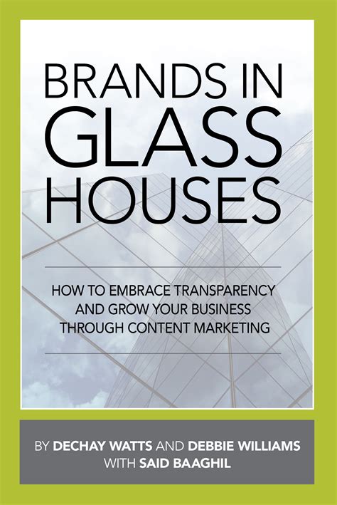 A New Content Marketing Book, Brands in Glass Houses, Shows Businesses ...