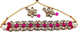 LOOKTEEN Alloy Gold-plated Pink Jewellery Set Price in India - Buy ...