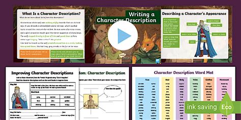 Writing a Character Description KS2 Printable Resource Pack