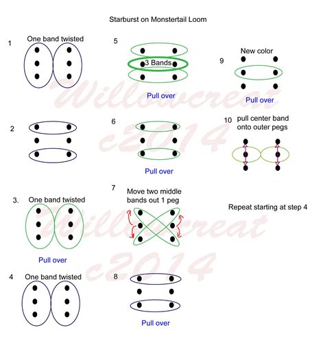 Image result for Rainbow Loom Pattern Layout