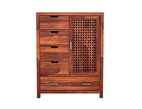 SHRI RAM ENTERPRISES Solid Sheesham Wooden Chest of 5 Drawers and 1 ...