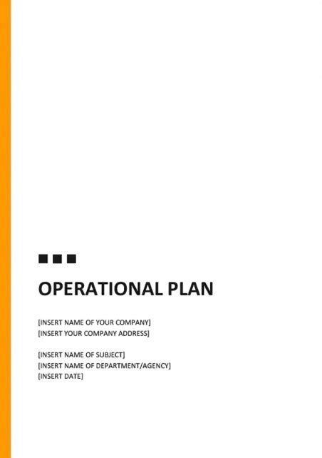 Operational Plan Portrait Layout 的图像结果