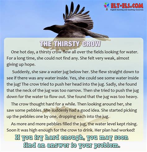 A Thirsty Crow Story In English Pdf