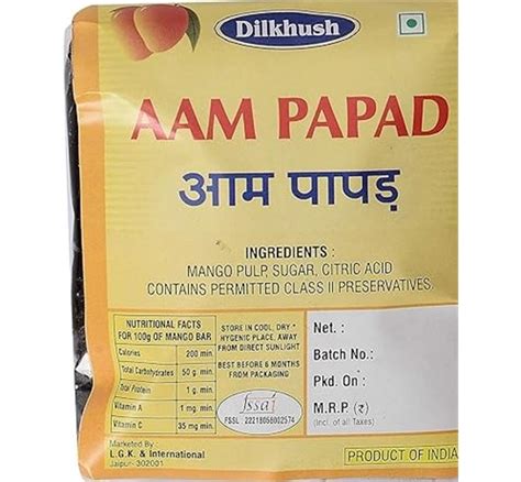 Buy Dilkhush Khatta Aam Papad Slice Bar Online from L G K international ...