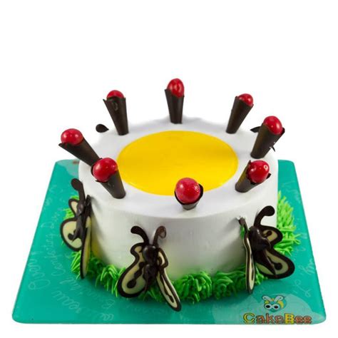 Buy Yellow Butterfly Cake | Online Cake Delivery - CakeBee