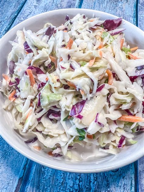 Easy 5-Minute Coleslaw with Bagged Slaw Mix - Coffee After Kids