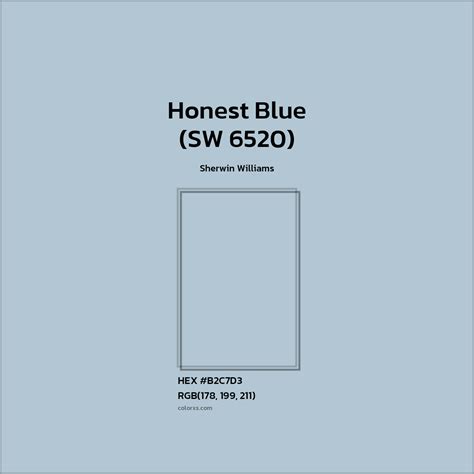 Sherwin Williams Honest Blue (SW 6520) Paint - color codes, matching ...