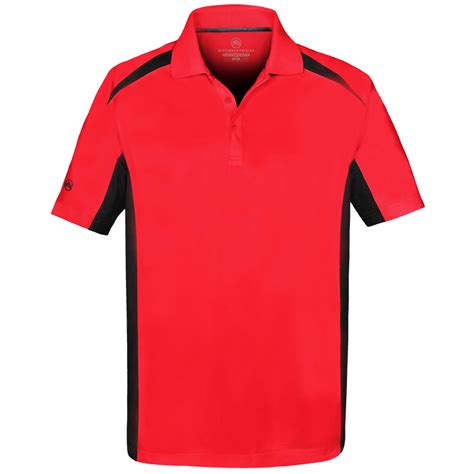 Mens Two Tone Short Sleeve Lightweight Polo Shirt (Red/Black) STORMTECH ...