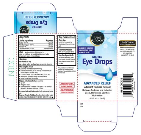 DailyMed - BEST CHOICE EYE DROPS ADVANCED RELIEF- dextran 70 ...