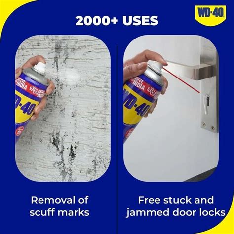 WD40 Multipurpose Smart Straw, Sticky Residue, Descaling Rust Removal ...