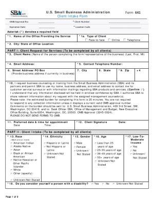 Sba 641 - Fill and Sign Printable Template Online
