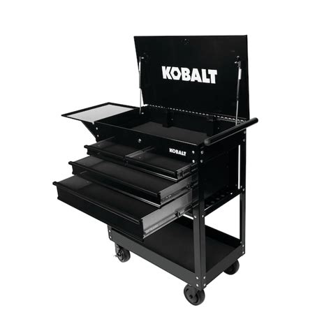 Kobalt 35-in W x 37.5-in H 4-Drawer Steel Rolling Tool Cabinet (Black ...