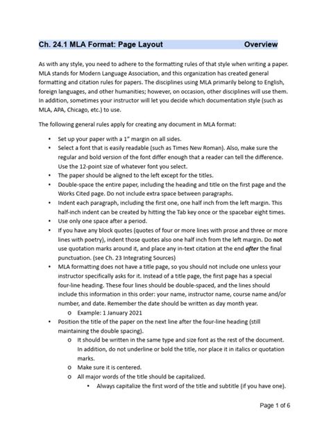 Image result for MLA Format Layout