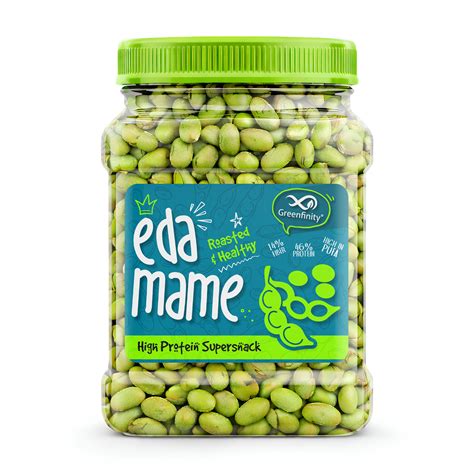 Greenfinity Roasted Edamame 250g | High Protein Vegan Snack | Roasted ...